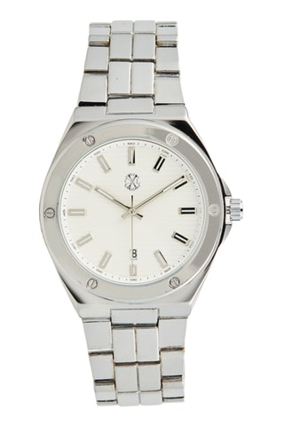 Montre à quartz en alliage - Argenté et noir