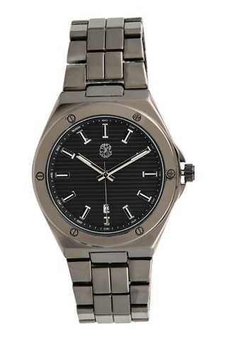 Montre à quartz en alliage - Argenté et noir