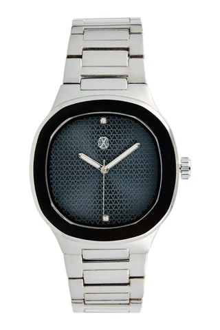 Montre à quartz en alliage - Argenté et noir