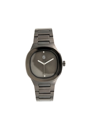 Montre à quartz en alliage - Noir et argenté