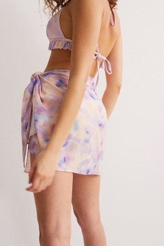 Paréo tie and dye Seashelliz - Rosa-claro - Undiz