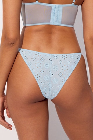 Tanga em algodão biológico Bereniz - Azul-celeste
