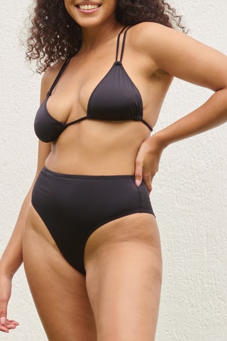 Bikinibroekje Hoge Taille Bellaliz Glossiz Zwart   - Undiz