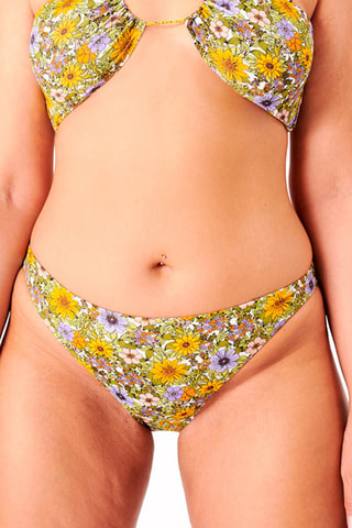 Cuecas de biquíni Popslipiz Floriz Cru e amarelo