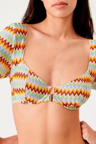 Crop top Giadaiz Azul-celeste