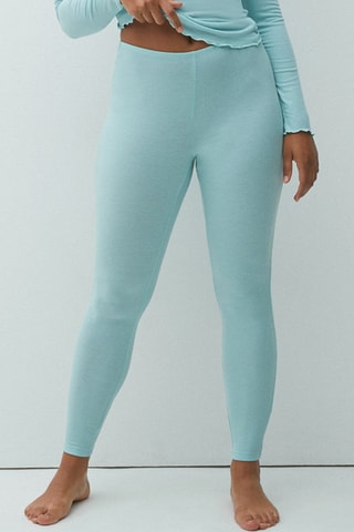 Leggings cintura subida Lazycarriz - Azul-celeste - Undiz