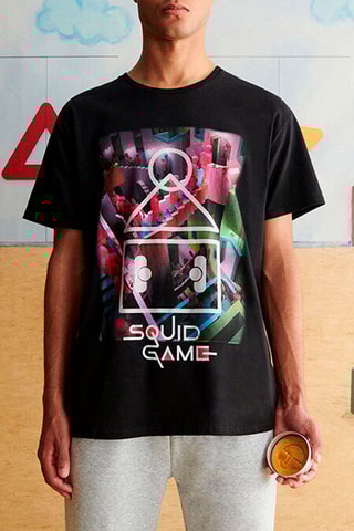 T-shirt Squid Game Squidgamiz - Preto e rosa