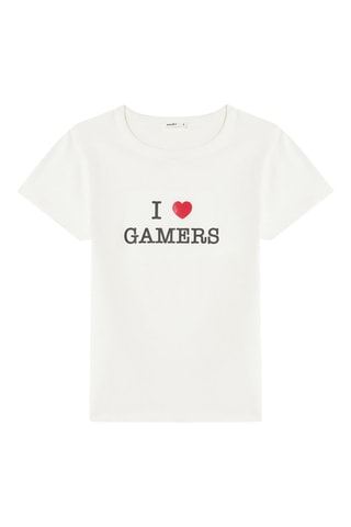 T-shirt Ilyassiz - Vermelho e branco