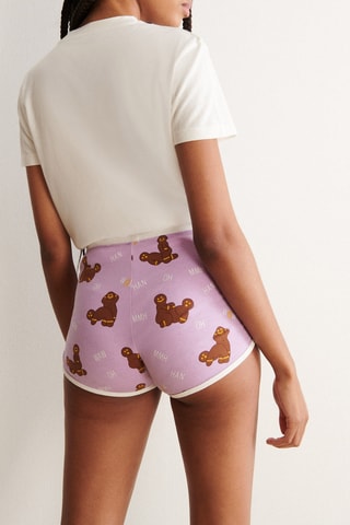 Pijama Whoiz Branco e malva 