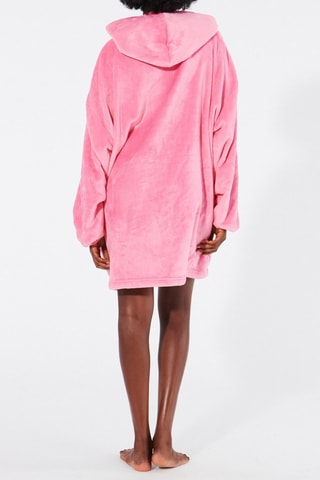 Vestido-sweat de pijama com capuz Pinkuniz - Rosa