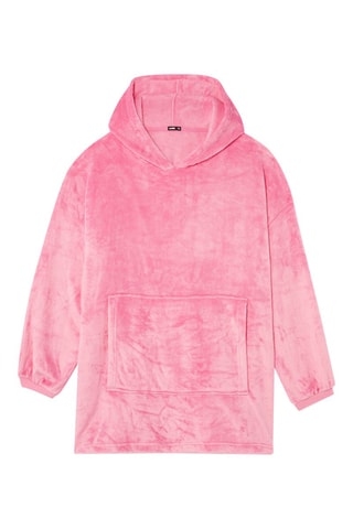 Vestido-sweat de pijama com capuz Pinkuniz - Rosa