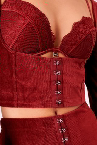 Top em veludo Revengiz Vermelho