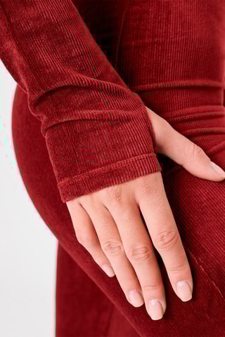 Top em veludo Revengiz Vermelho
