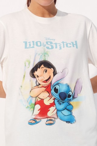 T-shirt de pijama Lilo e Stitch Disney - Branco - Undiz