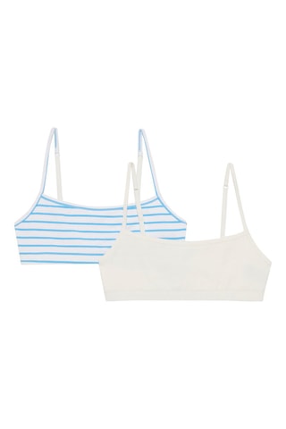 2 soutiens desportivos Tweeniz - Branco e azul-claro