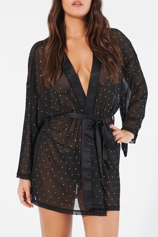 Quimono com strass Maddiz - Preto - Undiz