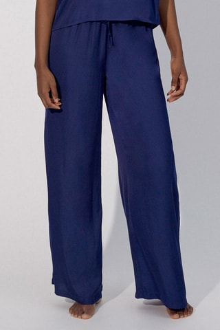 Calças de pijama wide legs Keriz - Azul-marinho