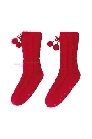Meias antiderrapantes Cozyliz - Vermelho - Undiz
