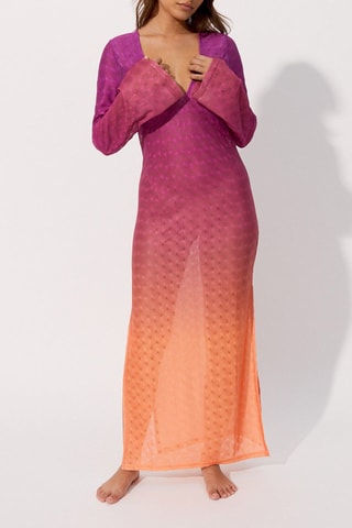 Vestido de pijama Salsaiz - Violeta e laranja - Undiz