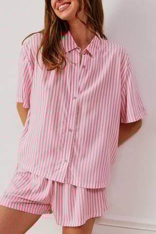 Pijama - Rosa e branco