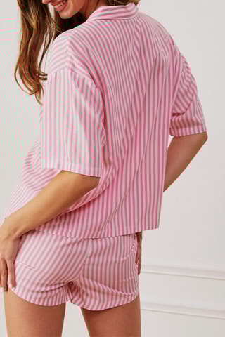 Pijama - Rosa e branco