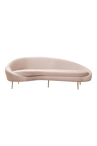Canapé Eses - Beige - 3 places - Revêtement polyester