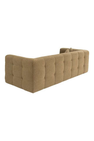 Canapé en hêtre Cady - Kaki - 3 places - Revêtement polyester