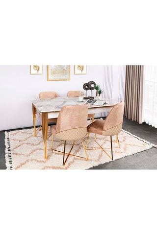 Table à manger extensible Damla - Longueur 146 à 181 cm