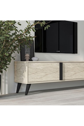 Meuble TV 2 portes Benoit - 160 x 35 x 29,6 cm