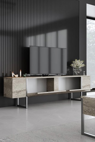 Meuble TV 2 abattants - 180 x 50 x 30 cm