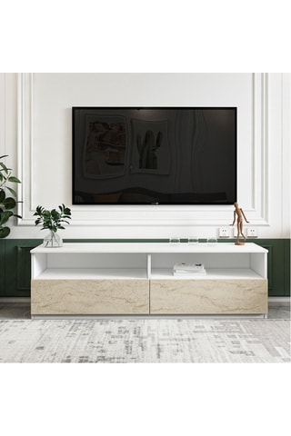Meuble TV 2 abattants - 144 x 49,8 x 45 cm