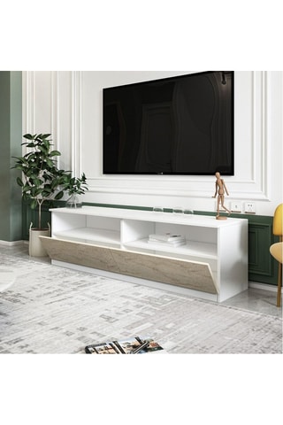 Meuble TV 2 abattants - 144 x 49,8 x 45 cm