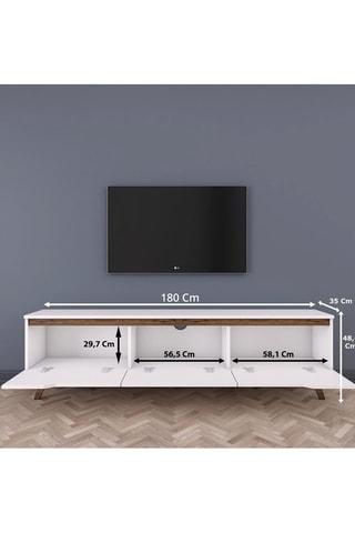 Meuble TV 3 abattants - 48,6 x 180 x 35 cm