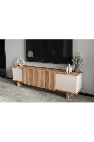 Meuble TV 4 portes Diana - 180 x 50 x 33 cm