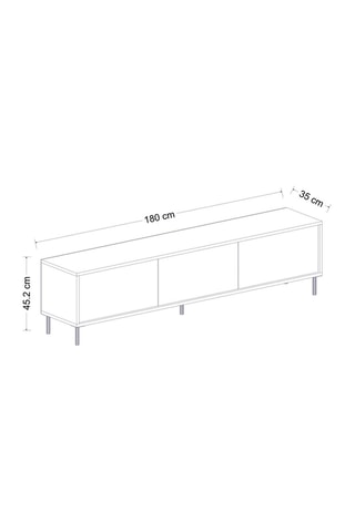 Meuble TV 3 abattants Imaj - 180 x 45,2 x 35 cm