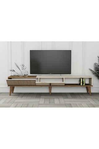 Meuble TV 2 abattants Milan - 180 x 40 x 35 cm