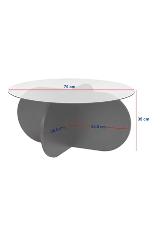 Table basse en verre Aeris - 75 x 75 x 35 cm