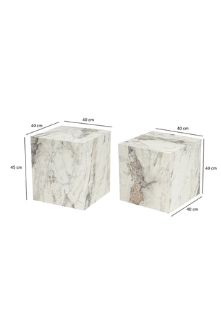 2 tables d’appoint - 40 x 40 x 40 cm