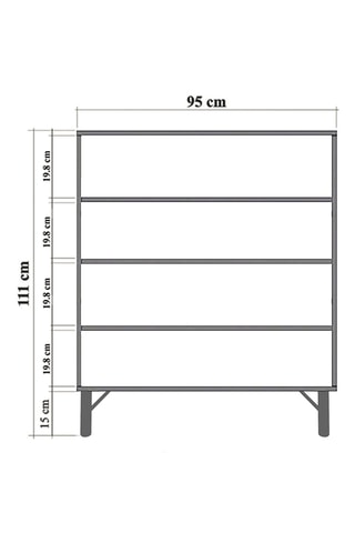 Meuble de rangement 2 portes - 111 x 95 cm