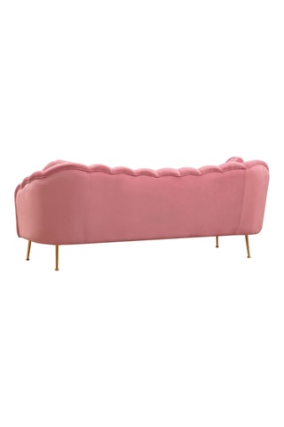 Canapé - Rose - 3 places - Revêtement polyester