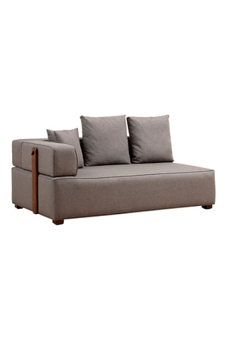 Canapé d'angle réversible - Gris - 3 à 5 places - Revêtement polyester