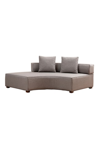 Canapé d'angle réversible - Gris - 3 à 5 places - Revêtement polyester