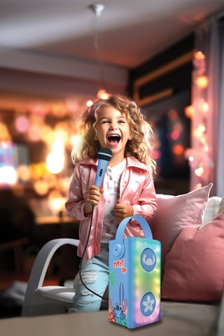 Coluna luminosa Bluetooth com microfone Stitch Lilo & Stitch Disney - A partir dos 6 anos