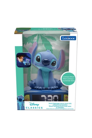 Despertador digital com luz de presença em 3D e efeitos sonoros Stitch Disney - A partir dos 6 anos