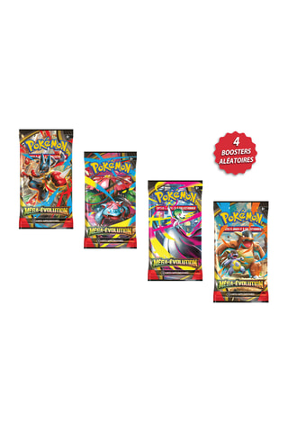 4 cartes Boosters Méga-Evolution Pokémon - 6 ans - Modèle aléatoire
