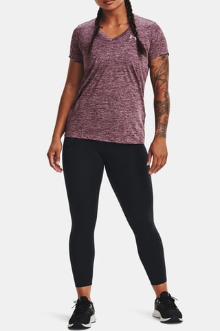 T-shirt Tech V-Neck - Violet chiné - Under Armour