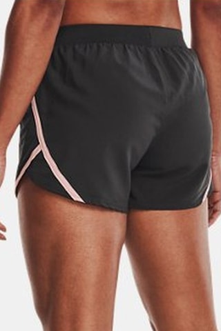 Short d’entraînement taille haute Fly By 2.0 - Noir et rose - Under Armour