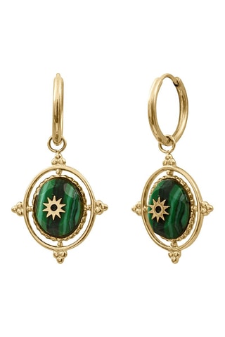 Boucles d'oreilles 
Malachites