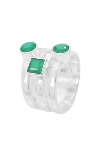 Bague - Argent et émeraudes
