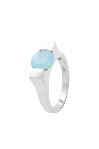 Bague - Argent et calcédoine